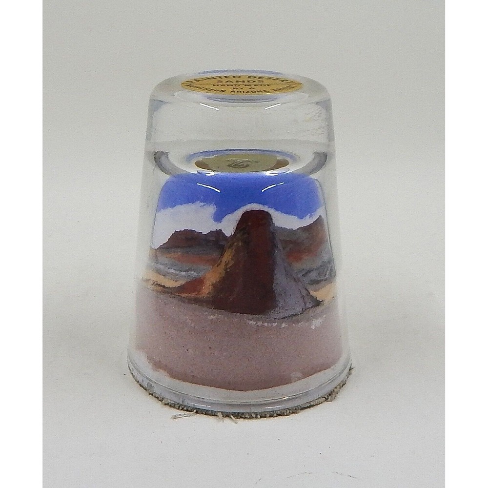 Painted Desert Sands Landscape Shot Glass Paperweight Sculpture Arizona